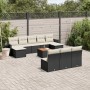 Set de sofás de jardín 11 pzas y cojines ratán sintético negro de , Conjuntos de jardín - Ref: Foro24-3257099, Precio: 586,78...