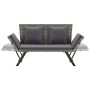 Banco de jardín con cojines ratán sintético gris 176 cm de vidaXL, Bancos de jardín - Ref: Foro24-46232, Precio: 224,21 €, De...