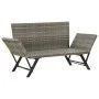 Banco de jardín con cojines ratán sintético gris 176 cm de vidaXL, Bancos de jardín - Ref: Foro24-46232, Precio: 220,10 €, De...