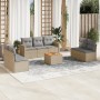 Juego de sofás de jardín con cojines beige 8 pzas ratán PE de , Conjuntos de jardín - Ref: Foro24-3258286, Precio: 472,99 €, ...