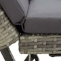 Banco de jardín con cojines ratán sintético gris 176 cm de vidaXL, Bancos de jardín - Ref: Foro24-46232, Precio: 224,21 €, De...