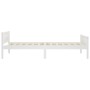 Estructura de cama de madera maciza de pino blanca 90x200 cm de vidaXL, Camas y somieres - Ref: Foro24-322103, Precio: 138,17...