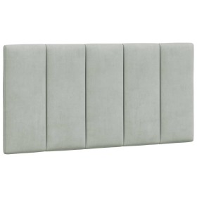 Cabecero de cama acolchado terciopelo gris claro 100 cm de , Cabeceros y pies de cama - Ref: Foro24-374655, Precio: 36,05 €, ...