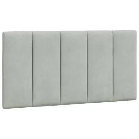 Light gray velvet padded bed headboard 100 cm by , Headboards and footboards - Ref: Foro24-374655, Price: 34,12 €, Discount: %