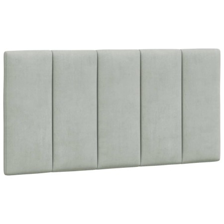 Cabecero de cama acolchado terciopelo gris claro 100 cm de , Cabeceros y pies de cama - Ref: Foro24-374655, Precio: 36,05 €, ...