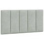 Cabecero de cama acolchado terciopelo gris claro 100 cm de , Cabeceros y pies de cama - Ref: Foro24-374655, Precio: 36,05 €, ...