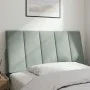 Cabecero de cama acolchado terciopelo gris claro 100 cm de , Cabeceros y pies de cama - Ref: Foro24-374655, Precio: 34,12 €, ...