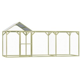 Gallinero de madera de pino impregnada 4,5x1,5x2 m de vidaXL, Jaulas y habitáculos para animales pequeños - Ref: Foro24-27840...