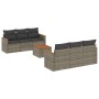 Set de sofás de jardín 7 piezas con cojines ratán PE gris de , Conjuntos de jardín - Ref: Foro24-3258196, Precio: 431,95 €, D...
