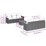 Set de sofás de jardín 7 piezas con cojines ratán PE gris de , Conjuntos de jardín - Ref: Foro24-3258196, Precio: 431,95 €, D...