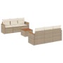 Set sofás de jardín 7 piezas y cojines ratán sintético beige de , Conjuntos de jardín - Ref: Foro24-3258194, Precio: 495,40 €...