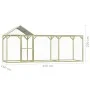Gallinero de madera de pino impregnada 4,5x1,5x2 m de vidaXL, Jaulas y habitáculos para animales pequeños - Ref: Foro24-27840...