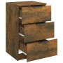 Mesita de noche color roble ahumado 40x36x65 cm de vidaXL, Mesitas de noche - Ref: Foro24-817051, Precio: 45,44 €, Descuento: %