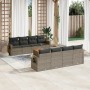 Set de muebles de jardín 9 pzas y cojines ratán sintético gris de , Conjuntos de jardín - Ref: Foro24-3256816, Precio: 566,13...