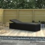 Tumbona con cojín de ratán sintético negro de vidaXL, Tumbonas - Ref: Foro24-46221, Precio: 212,44 €, Descuento: %