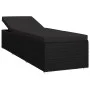Sun lounger with black synthetic rattan cushion by vidaXL, Loungers - Ref: Foro24-46221, Price: 208,63 €, Discount: %