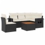 Set de sofás de jardín 6 piezas y cojines ratán sintético negro de , Conjuntos de jardín - Ref: Foro24-3256896, Precio: 371,5...