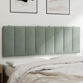 Light gray velvet padded headboard 140 cm by , Headboards and footboards - Ref: Foro24-374669, Price: 56,28 €, Discount: %