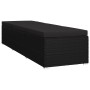 Tumbona con cojín de ratán sintético negro de vidaXL, Tumbonas - Ref: Foro24-46221, Precio: 212,44 €, Descuento: %
