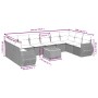 Set de sofás de jardín 11 pzas y cojines ratán sintético negro de , Conjuntos de jardín - Ref: Foro24-3225173, Precio: 689,24...