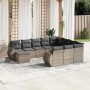 Set de sofás de jardín 11 pzas y cojines ratán sintético gris de , Conjuntos de jardín - Ref: Foro24-3225192, Precio: 655,35 ...