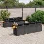 Set de sofás de jardín 8 piezas y cojines ratán sintético negro de , Conjuntos de jardín - Ref: Foro24-3226657, Precio: 594,5...
