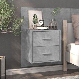 Mesita de noche de pared color gris hormigón de vidaXL, Mesitas de noche - Ref: Foro24-810997, Precio: 52,53 €, Descuento: %