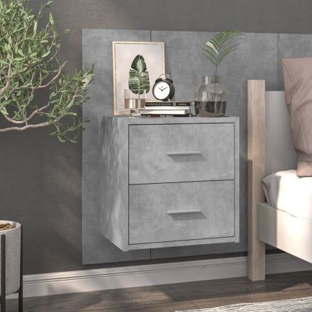 Mesita de noche de pared color gris hormigón de vidaXL, Mesitas de noche - Ref: Foro24-810997, Precio: 52,53 €, Descuento: %