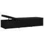 Sun lounger with black synthetic rattan cushion by vidaXL, Loungers - Ref: Foro24-46221, Price: 208,63 €, Discount: %