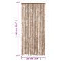 Cortina antimoscas chenilla beige y marrón oscuro 100x230 cm de , Mosquiteras para ventanas - Ref: Foro24-377324, Precio: 77,...