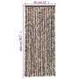 Cortina antimoscas chenilla marrón y blanco 56x200 cm de , Mosquiteras para ventanas - Ref: Foro24-377391, Precio: 37,69 €, D...