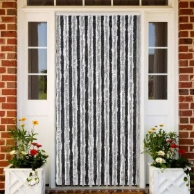 Cortina antimoscas chenilla gris y negro 100x220 cm de , Mosquiteras para ventanas - Ref: Foro24-377330, Precio: 64,82 €, Des...