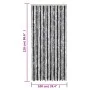 Cortina antimoscas chenilla gris y negro 100x220 cm de , Mosquiteras para ventanas - Ref: Foro24-377330, Precio: 64,82 €, Des...