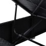 Tumbona con cojín de ratán sintético negro de vidaXL, Tumbonas - Ref: Foro24-46221, Precio: 212,44 €, Descuento: %