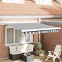 Toldo retráctil aluminio y tela gris antracita y blanco 3x2,5 m en Toldos | Comprar online en Foru.es