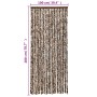Cortina antimoscas chenilla marrón y blanco 100x200 cm de , Mosquiteras para ventanas - Ref: Foro24-377393, Precio: 59,35 €, ...