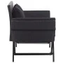 Banco de jardín con cojines ratán sintético negro 176 cm de vidaXL, Bancos de jardín - Ref: Foro24-46233, Precio: 219,06 €, D...