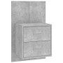 Mesita de noche de pared color gris hormigón de vidaXL, Mesitas de noche - Ref: Foro24-810997, Precio: 52,53 €, Descuento: %