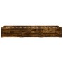 Cama con cajones madera de ingeniería roble ahumado 90x200 cm de , Camas y somieres - Ref: Foro24-3207298, Precio: 132,86 €, ...