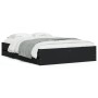 Cama con cajones madera de ingeniería negro 135x190 cm de , Camas y somieres - Ref: Foro24-3207309, Precio: 157,87 €, Descuen...
