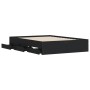 Cama con cajones madera de ingeniería negro 135x190 cm de , Camas y somieres - Ref: Foro24-3207309, Precio: 157,87 €, Descuen...