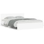 Estructura de cama cabecero y luces LED blanca 160x200 cm de , Camas y somieres - Ref: Foro24-3207595, Precio: 197,34 €, Desc...