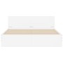 Estructura de cama cabecero y luces LED blanca 160x200 cm de , Camas y somieres - Ref: Foro24-3207595, Precio: 197,34 €, Desc...