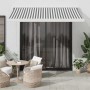 Toldo retráctil aluminio y tela antracita y blanco 3,5x2,5 m en Toldos | Comprar online en Foru.es