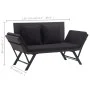 Banco de jardín con cojines ratán sintético negro 176 cm de vidaXL, Bancos de jardín - Ref: Foro24-46233, Precio: 219,06 €, D...