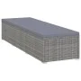 Lounger with gray synthetic rattan cushion by vidaXL, Loungers - Ref: Foro24-46220, Price: 170,72 €, Discount: %