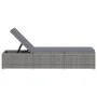 Lounger with gray synthetic rattan cushion by vidaXL, Loungers - Ref: Foro24-46220, Price: 170,72 €, Discount: %