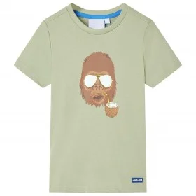 Camiseta de manga corta infantil caqui claro 128 de , Camisetas para niños - Ref: Foro24-11612, Precio: 8,12 €, Descuento: %