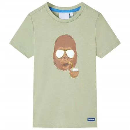 Camiseta de manga corta infantil caqui claro 128 de , Camisetas para niños - Ref: Foro24-11612, Precio: 8,12 €, Descuento: %