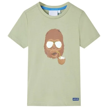 Camiseta de manga corta infantil caqui claro 104 de , Camisetas para niños - Ref: Foro24-11610, Precio: 8,12 €, Descuento: %